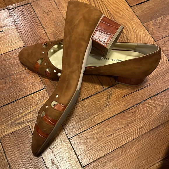 Brand NIB Sarah Flint Shellie in Cognac Suede size IT 42/US 11 - Picture 3 of 5
